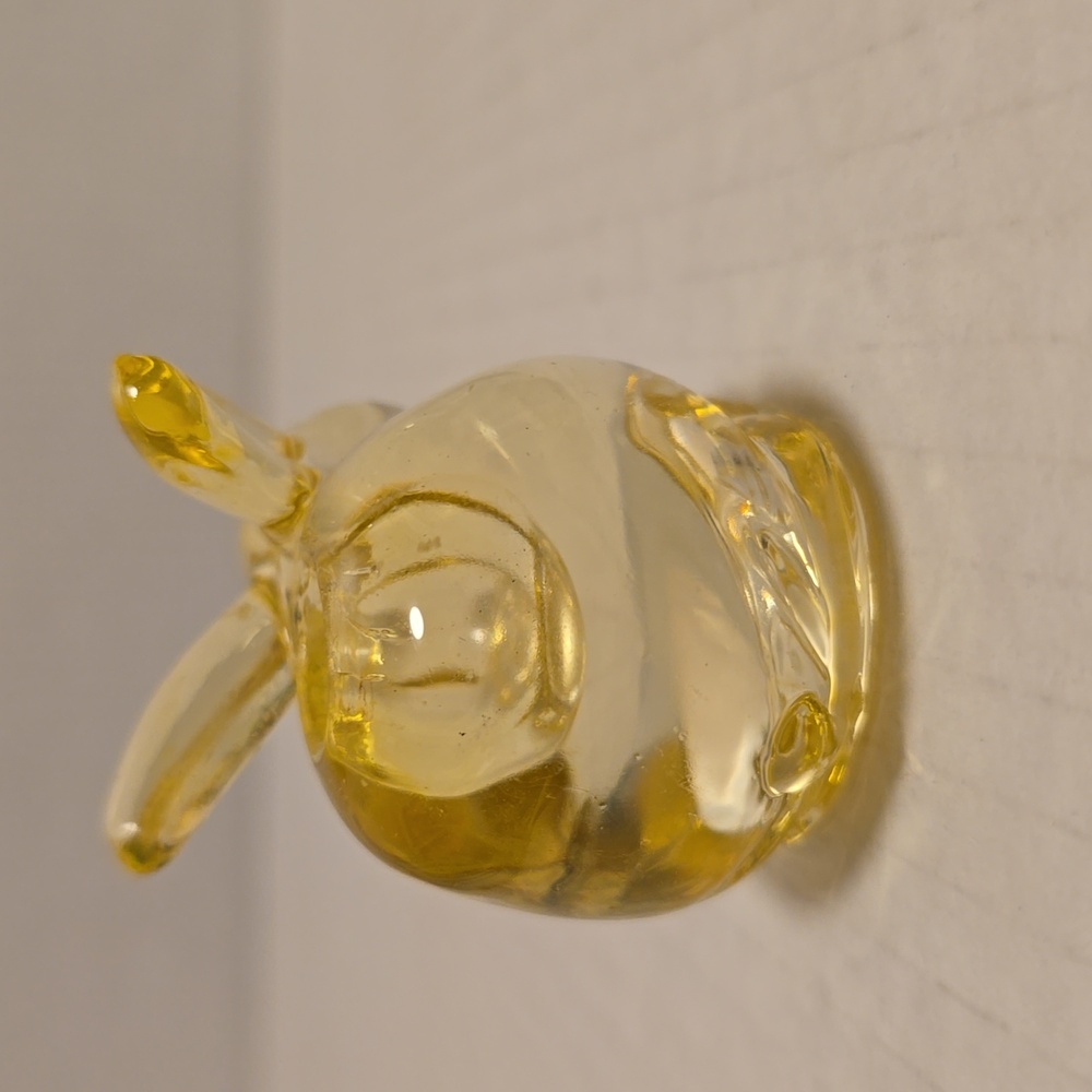 Yellow Glass Rabbit Candle Holder - Picture 4 of 16